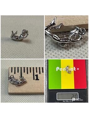 VTG Jumping Flying Cheerleader Dancer Woman Charm Sterling Silver !!